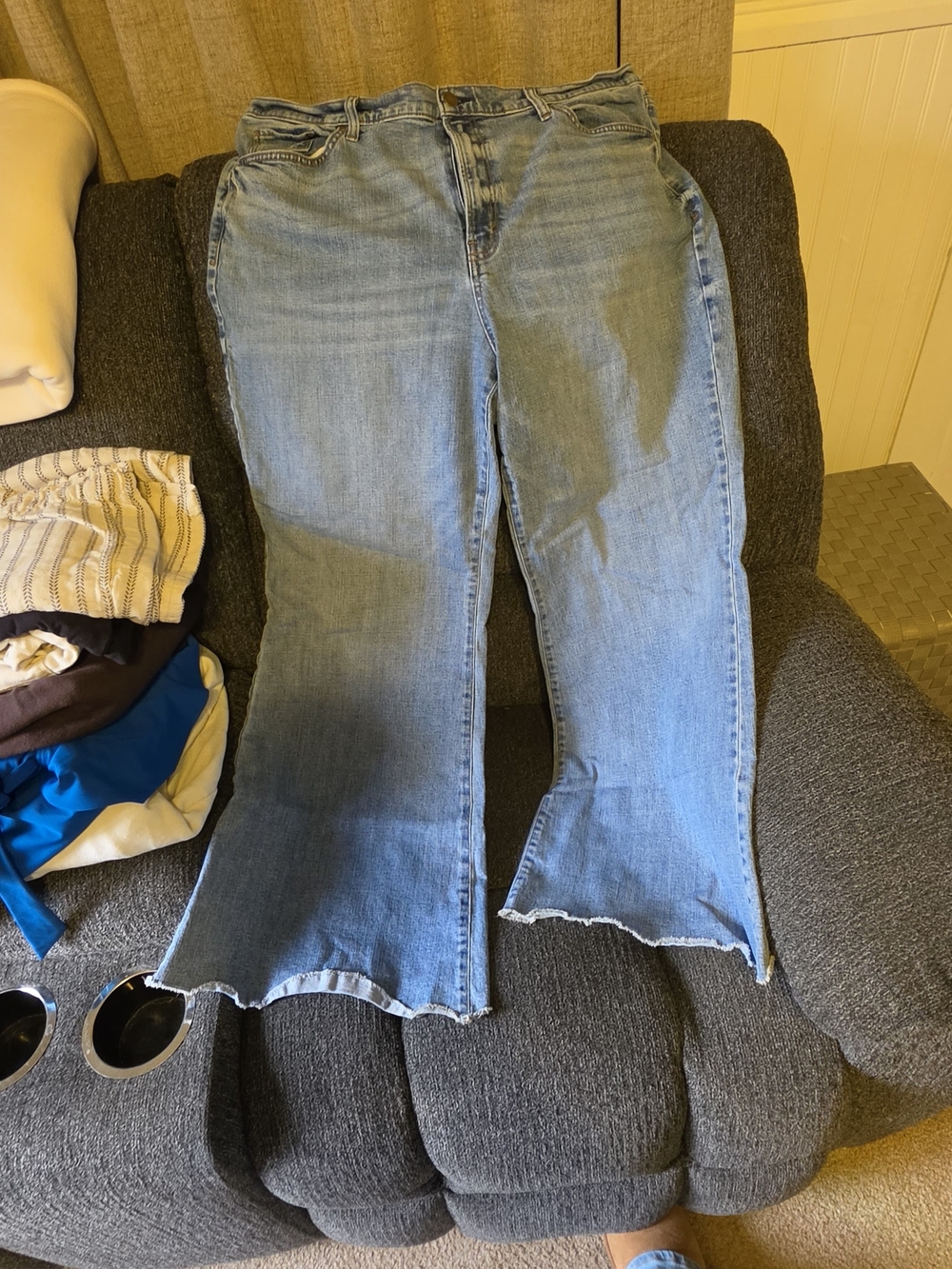 a.n.a Light Blue Flared Jeans